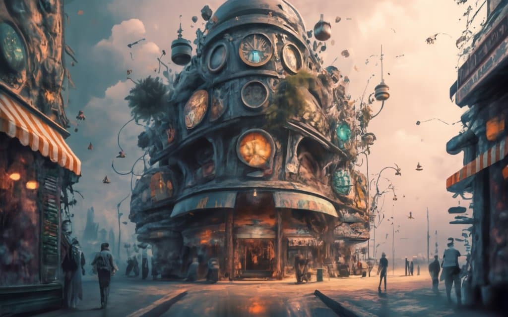 a futuristic Shopify sitemap