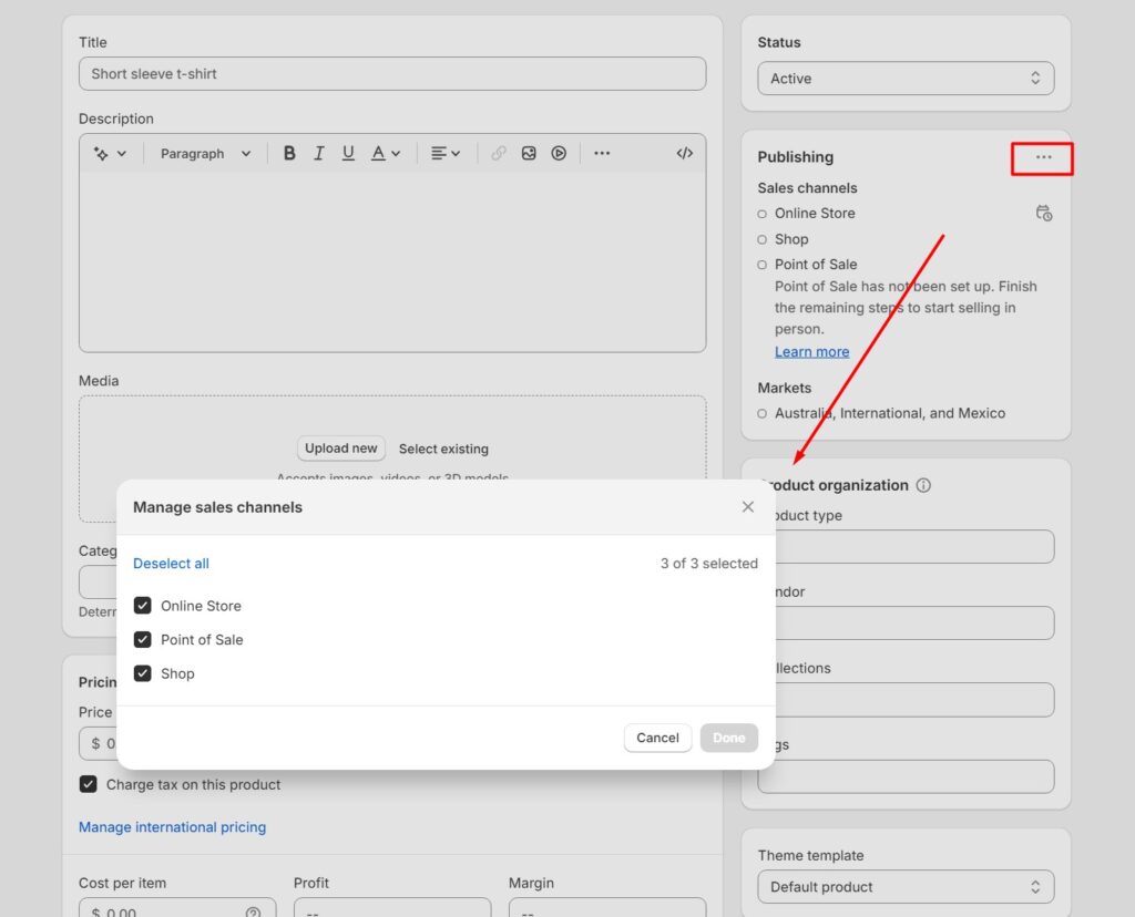 managing Shopify sales channels