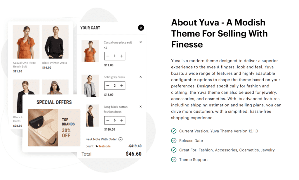 features of benefits of the Yuva theme